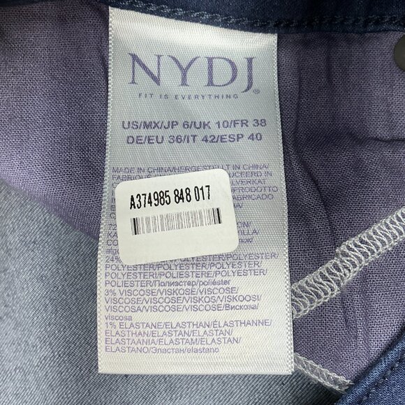 SZ.6 CAPRIS NYDJ Chloe 5-Pocket Capris - Rinse a374985 - Picture 7 of 12